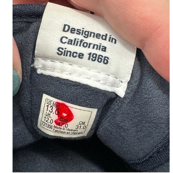 Vans Classic Mid Top Champion Sneakers Men's 13 Blue White Lace-Up Skate Shoes - Picture 2 of 10